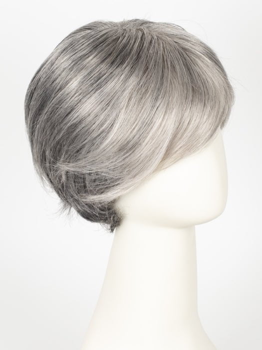 92 MOONLIGHT | Pure White with 5% Medium Brown Front, Grey with 30% Medium Brown Middle, Dark Brown with 65% Grey Nape