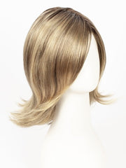 24BT18S8 SHADED MOCHA | Medium Natural Ash Blonde & Light Natural Gold Blonde Blend, Shaded with Medium Brown