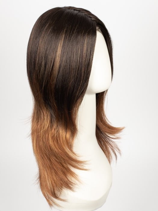 S4-28/32RO SUNRISE | Dark Brown roots to midlength, Light Natural Red Blonde with Medium Natural Red midlength to ends