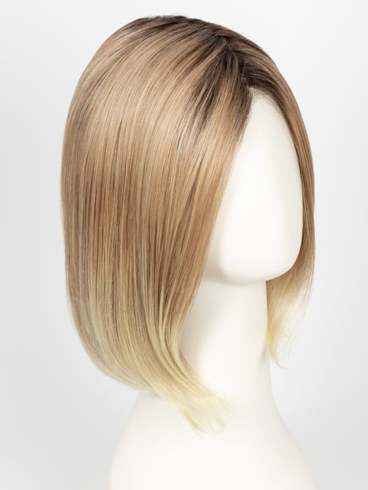 27T613S8 SHADED SUN | Medium Natural Red-Gold Blonde & Pale Natural Gold Blonde Blend and Tipped, Shaded with Medium Brown