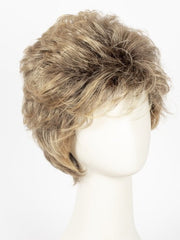 24BT18S8 SHADED MOCHA | Medium Natural Ash Blonde & Light Natural Gold Blonde Blend, Shaded with Medium Brown