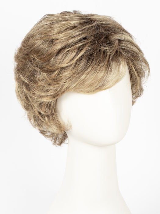 24BT18S8 SHADED MOCHA | Medium Natural Ash Blonde & Light Natural Gold Blonde Blend, Shaded with Medium Brown