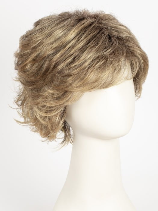 24BT18S8 SHADED MOCHA | Medium Natural Ash Blonde & Light Natural Gold Blonde Blend, Shaded with Medium Brown