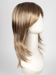 24BT18S8 SHADED MOCHA | Medium Natural Ash Blonde & Light Natural Gold Blonde Blend, Shaded with Medium Brown