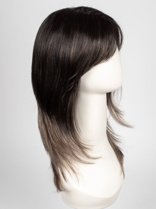 S2-103/18RO MIDNIGHT | Black/Brown Blend roots to midlength, Platinum Blonde& Dark Natural Ash Blonde blend midlength to ends