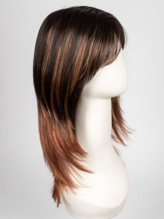 S4-28/32RO SUNRISE | Dark Brown roots to midlength, Light Natural Red Blonde with Medium Natural Red midlength to ends