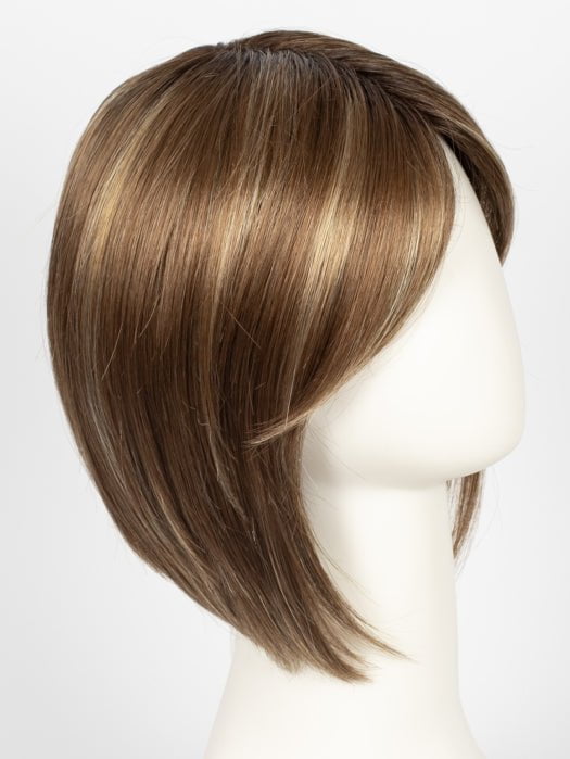 MAPLE-SUGAR-R | Light-Medium Brown Base with Warm Medium Blonde Highlights and Dark Brown Roots