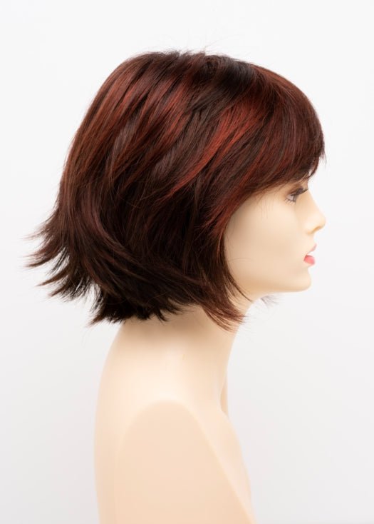 CHOCOLATE CHERRY | Dark Brown roots with overall Medium Brown base with Deep Red highlights