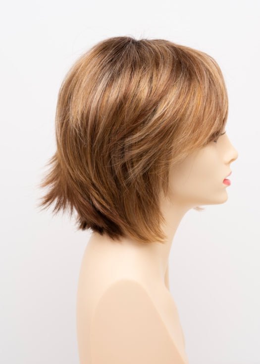 GOLDEN NUTMEG | Medium Brown roots with overall Warm Cinnamon base and Golden Blonde highlights