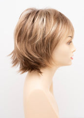 SPARKLING CHAMPAGNE | Medium Brown roots with overall Strawberry Blonde base and soft Golden Blonde highlights