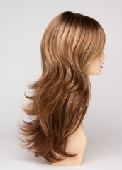 GOLDEN NUTMEG | Medium Brown roots with overall Warm Cinnamon base and Golden Blonde highlights