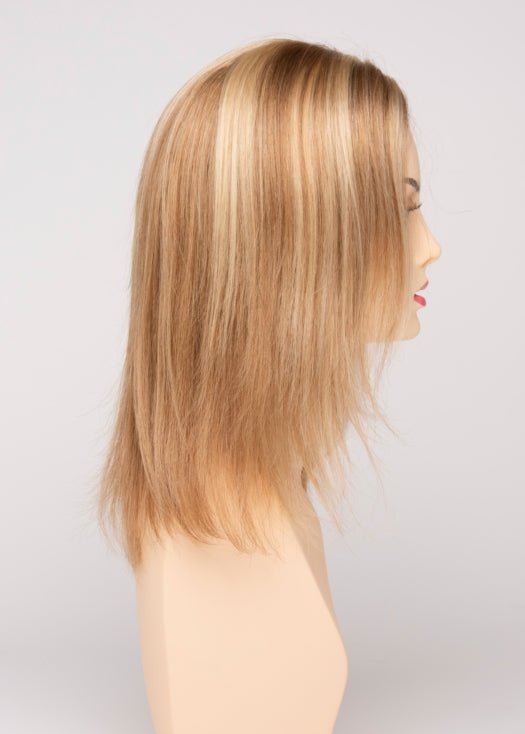 SPARKLING CHAMPAGNE | Medium Brown roots with overall Strawberry Blonde base and soft Golden Blonde highlights