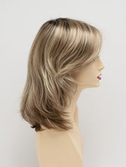 SPARKLING CHAMPAGNE | Medium Brown roots with overall Strawberry Blonde base and soft Golden Blonde highlights