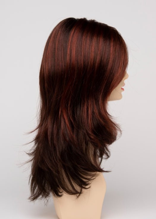 CHOCOLATE CHERRY | Dark Brown roots with overall Medium Brown base with Deep Red highlights