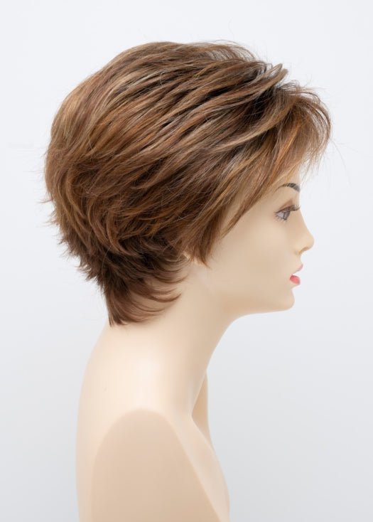 CREAMED-COFFEE | Medium Brown roots and base with Cinnamon and Golden Blonde highlights