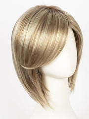 CREAMY TOFFEE R | Rooted Dark with Light Platinum Blonde and Light Honey Blonde evenly blended