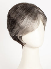 MIDNIGHT PEARL | Dark Brown base with Dark Brown and Silver blend with Silver bangs