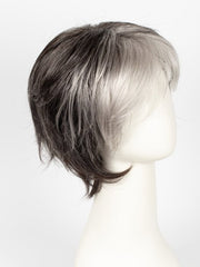 MIDNITE PEARL | Darkest Brown Base Blended with Silver and Dramatic Silver Bangs