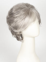 SILVER-STONE | Silver Medium Brown blend that transitions to more Silver then Medium Brown then to Silver Bangs