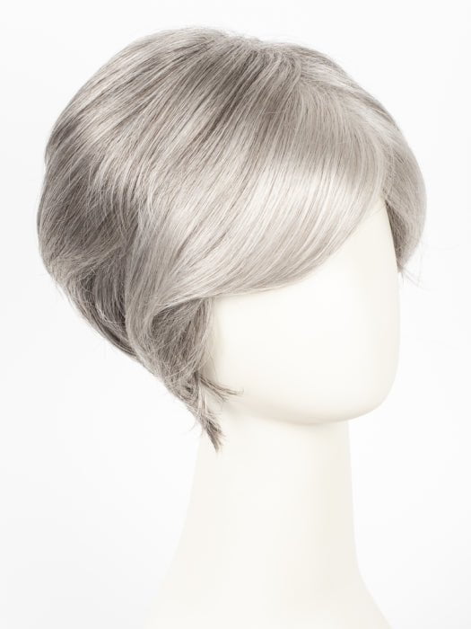 SILVER-STONE | Silver Medium Brown blend that transitions to more Silver then Medium Brown then to Silver Bangs