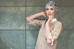 Azure Printed Turban - 2105