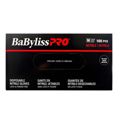 BABYLISS PRO 100pcs Nitrile Gloves Black - Aone Beauty Supply Online Store