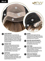 Billie | Human Hair/Synthetic Hair Blend (Mono Top)