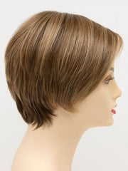 TOASTED-SESAME | Medium Brown roots with overall Warm Cinnamon base and Golden Blonde highlights