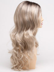 SILKY BEIGE | Light Platinum Blonde with Dark Brown Roots