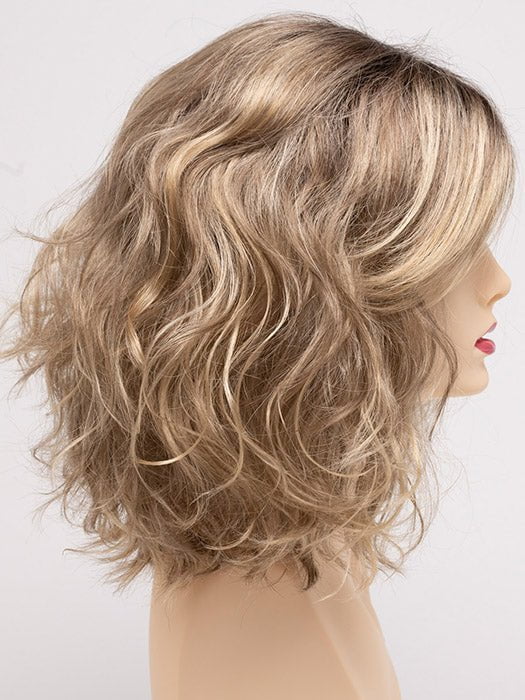 SAHARA BLONDE | Softer Dark Blonde with Light Golden Blonde, and features Chestnut Roots