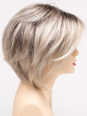 SILKY BEIGE | Light Platinum Blonde with Dark Brown Roots