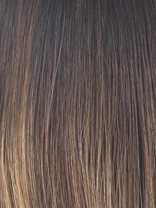 MARBLE-BROWN-LR | Medium Brown blended with Light Honey Brown and Long Dark Brown Roots