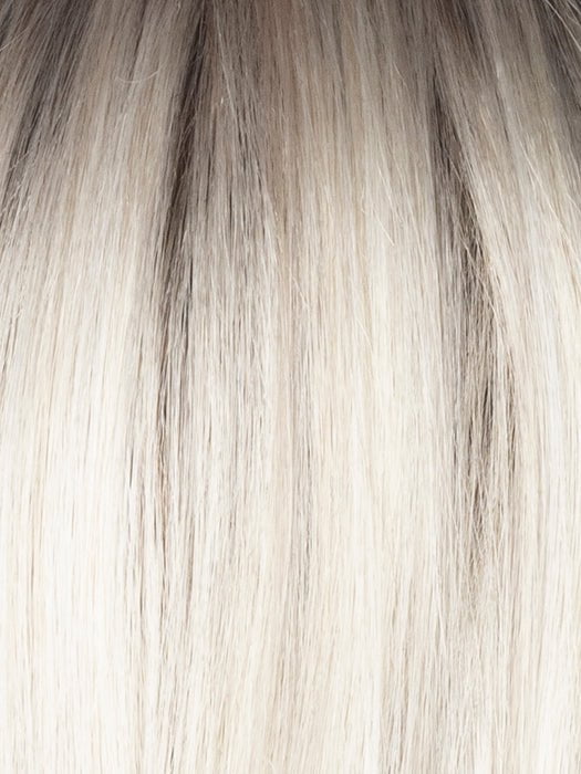 MILKY OPAL R | A Blend of Creamy Blonde and White Blonde Rooted with Warm Brown