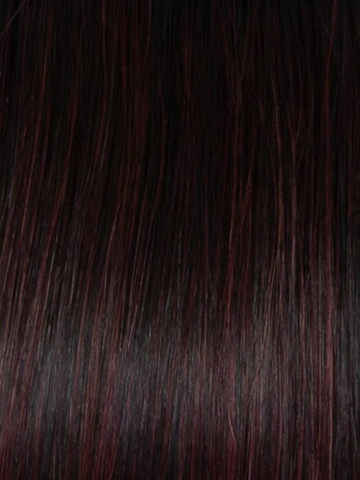 RH4/39SS Shaded Mulberry | Dark Brown with Medium Red/Violet Blend Highlights from roots to ends