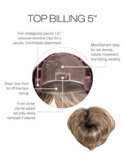 Top Billing 5" | Synthetic Lace Front Hair Topper (Mono Top)