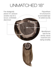 Unmatched 18" | Synthetic Hair Hair Topper (Hand Tied)