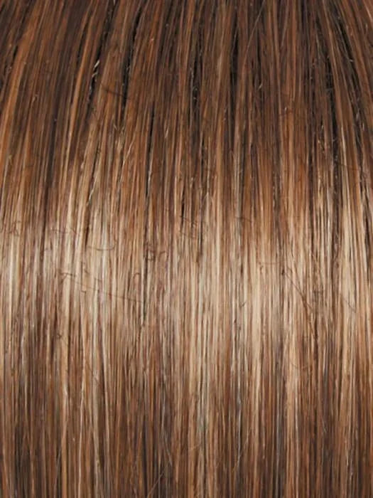 RL12/22 CAPPUCCINO | Light Golden Brown Evenly Blended with Cool Platinum Blonde Highlights and Dark Roots