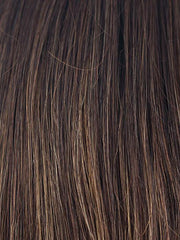 COFFEE-LATTE-R | Dark Brown with evenly Blended Honey Brown highlights and Dark roots