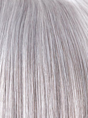 SILVER-STONE | Silver Medium Brown blend that transitions to more Silver then Medium Brown then to Silver Bangs