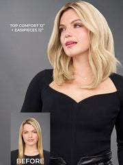 Top Comfort 12" | Remy Human Hair Topper (Hand Tied)