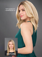 Top Blend 12" | Remy Human Hair Topper (Mono Top)