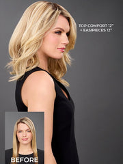 Top Flex 12" | Remy Human Hair Topper (Mono Top)