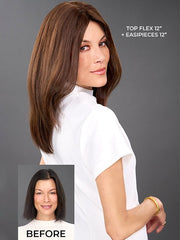Top Flex 12" | Remy Human Hair Topper (Mono Top)