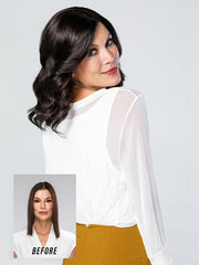 Top Coverage Wavy 12" | Lace Front Synthetic Hair Topper (Mono Top)