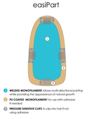 easiPart 8" | Remy Human Hair Topper