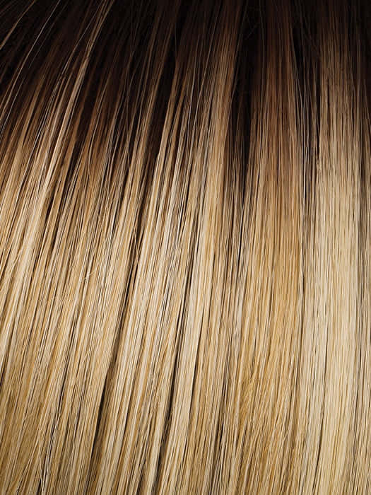 SS-LIGHT-BLONDE | Light Blonde with Golden Highlights & Dark Brown Roots