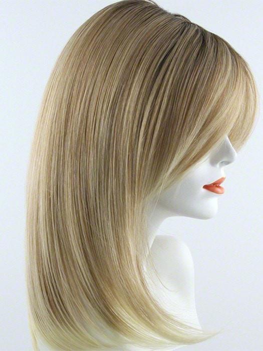 27T613S8 SHADED SUN | Medium Natural Red-Gold Blonde & Pale Natural Gold Blonde Blend and Tipped, Shaded with Medium Brown