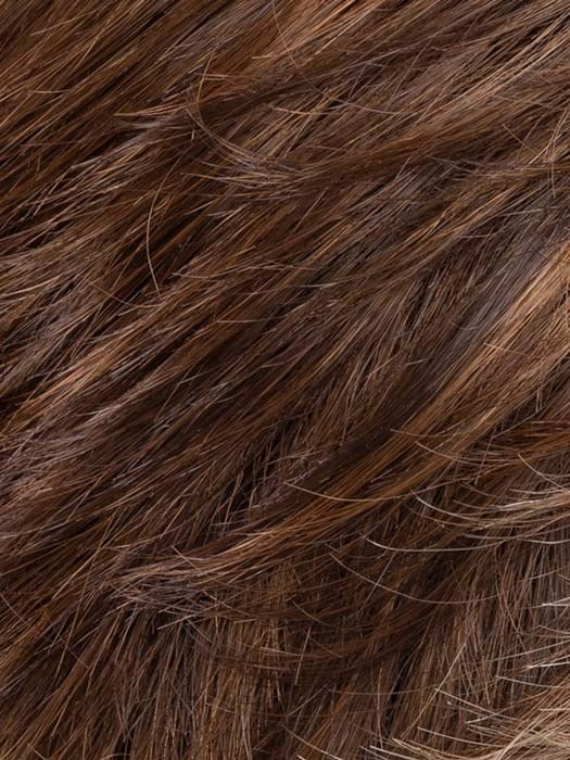 TOFFEE BROWN LIGHTED 830.27.20 | Medium Brown Blended with Light Auburn and Dark/Light Strawberry Blonde Blend with Highlights Throughout and Concentrated in the Front