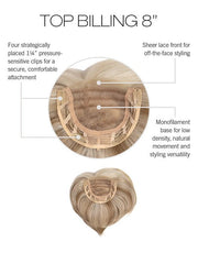 Top Billing 8" | Synthetic Lace Front Hair Topper (Mono Top)