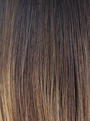 MARBLE-BROWN-R | Medium Brown and Light Honey Brown blend and Dark Roots